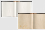 Open book paper pages isolated PNG