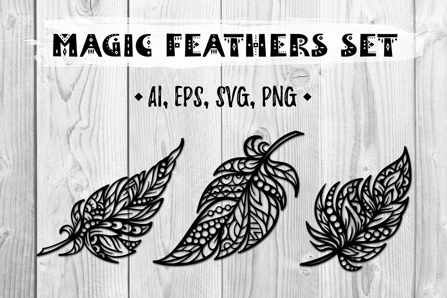 Magic feathers set in Objects - product preview 8