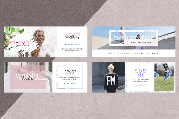 Marble Facebook Cover Pack in Facebook Templates - product preview 3