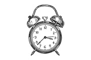 Old fashioned alarm clock vector