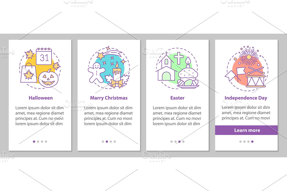 Seasonal holidays onboarding screen in Product Mockups - product preview 8