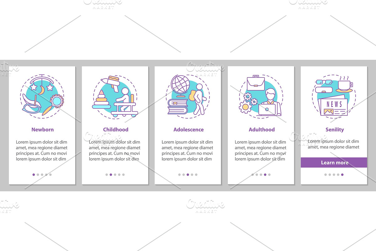 Human lifecycle onboarding screen in Product Mockups - product preview 8