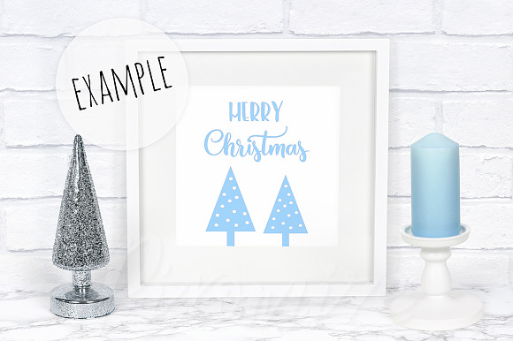 Christmas Square Frame Mockup Photo in Print Mockups - product preview 1