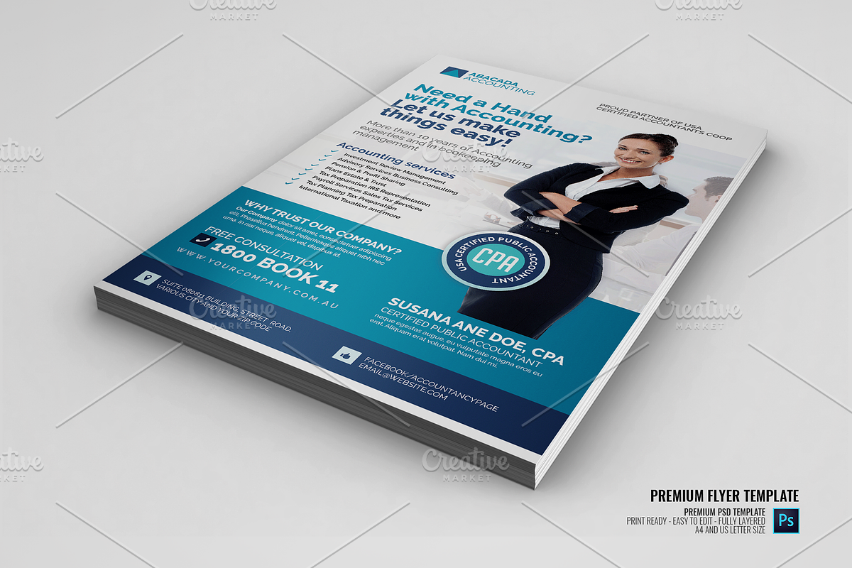 Accounting Firm Flyer in Flyer Templates - product preview 8