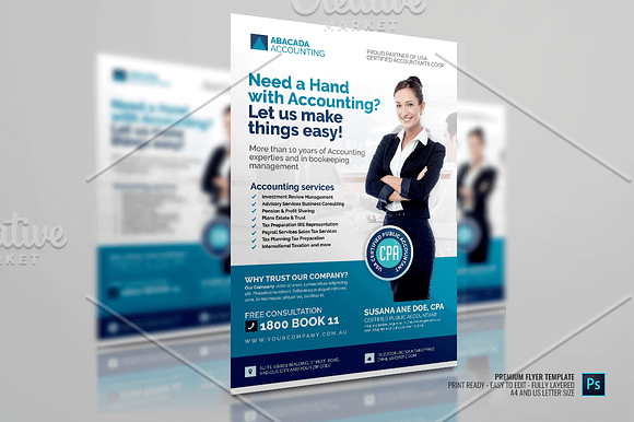 Accounting Firm Flyer in Flyer Templates - product preview 1