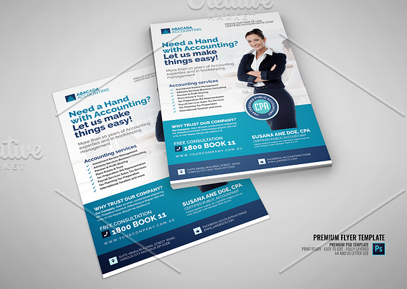 Accounting Firm Flyer in Flyer Templates - product preview 2