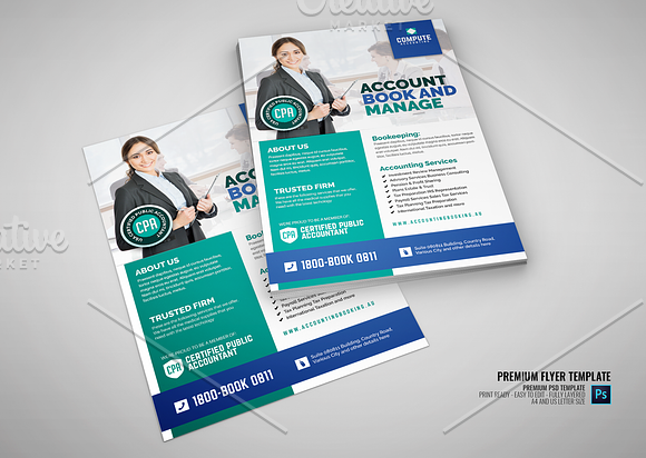Accounting and Bookkeeping Services in Flyer Templates - product preview 2