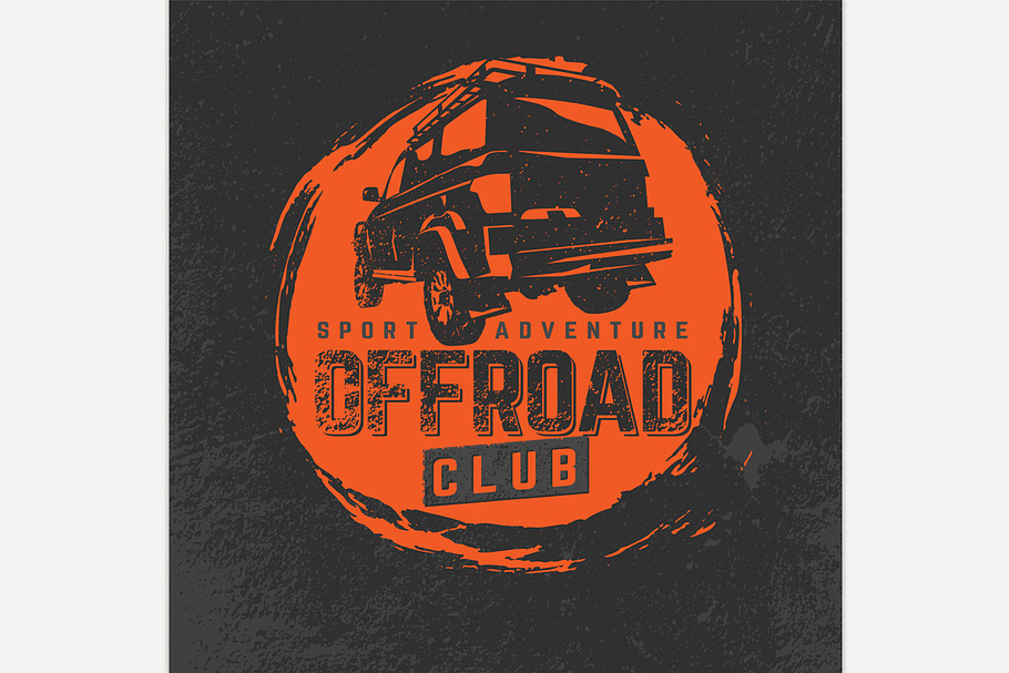 Off-road Club logo in Illustrations - product preview 8