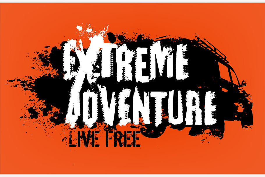 Extreme Adventure Lettering in Illustrations - product preview 8