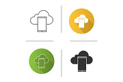 Smartphone cloud storage icon