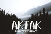Akiak Bold Uppercase Handmade Font
