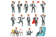 Characters of businessman. Set of