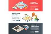 Banners of board games. Vector