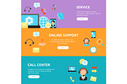 Banners set of call center support