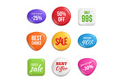 Sale badges. Labels of best offers