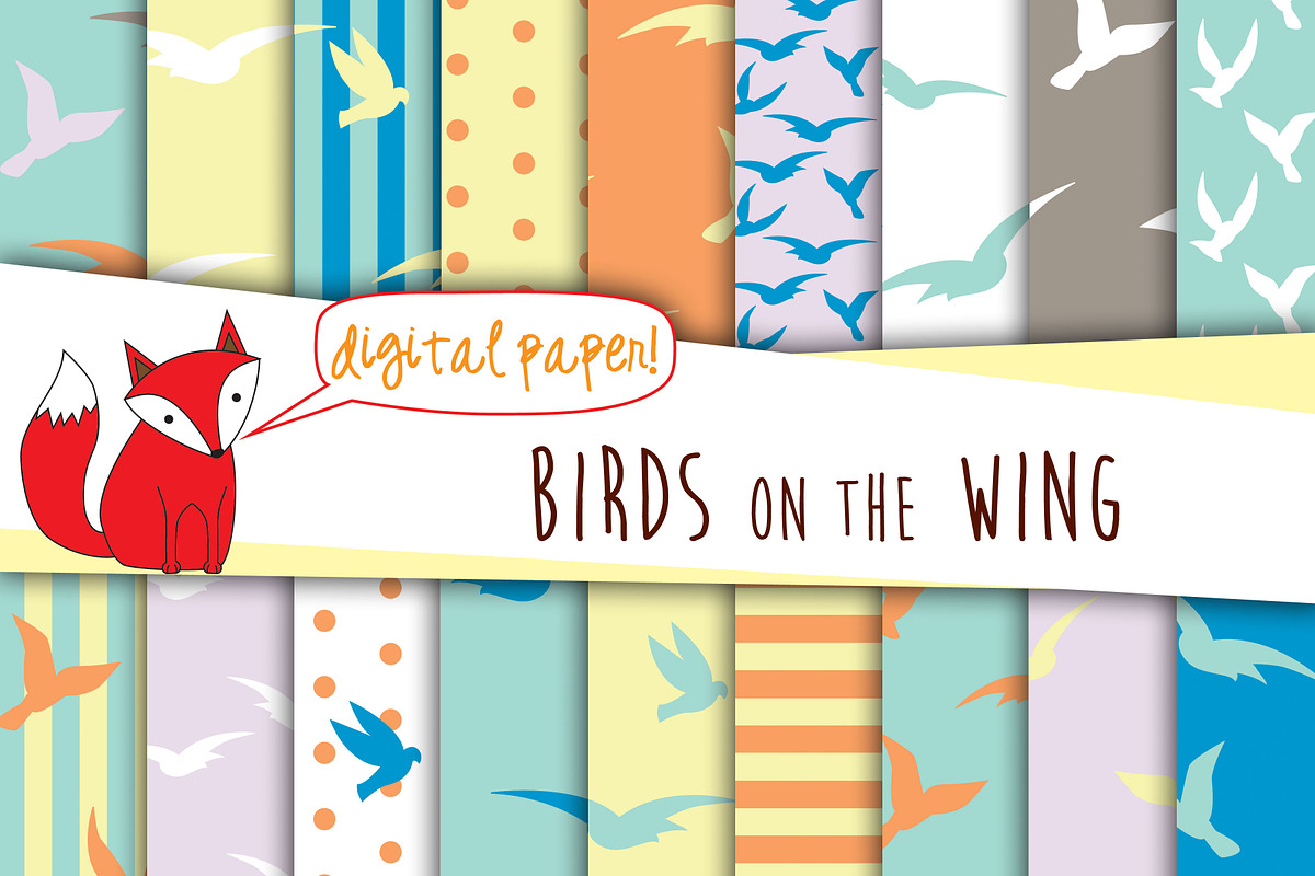 Birds Digital Paper Pack in Graphics - product preview 8