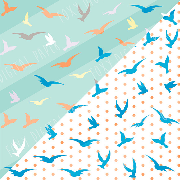 Birds Digital Paper Pack in Graphics - product preview 1
