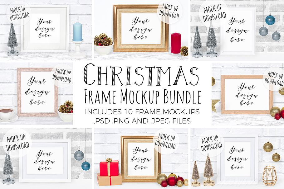 Frame Mockup Bundle - Christmas
