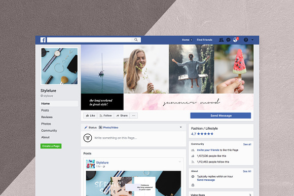 Marble Facebook Cover Pack in Facebook Templates - product preview 14