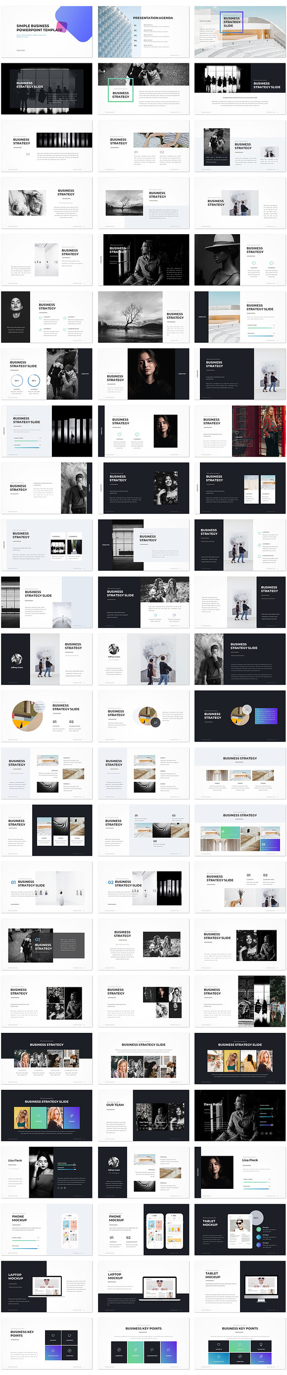 Simple Business PowerPoint Template in PowerPoint Templates - product preview 14