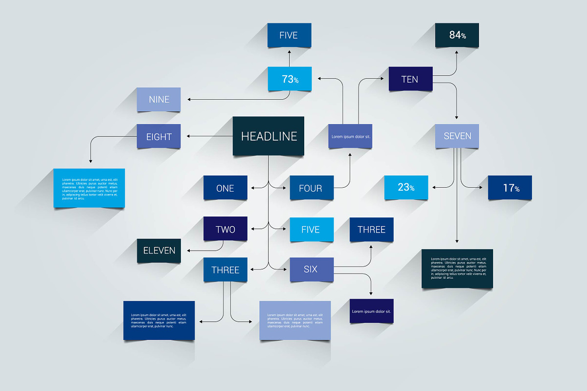 Mind map, flowchart, infographic. in Illustrations - product preview 8