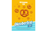 oktoberfest poster with pretzels