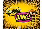 Background with Boom comic
