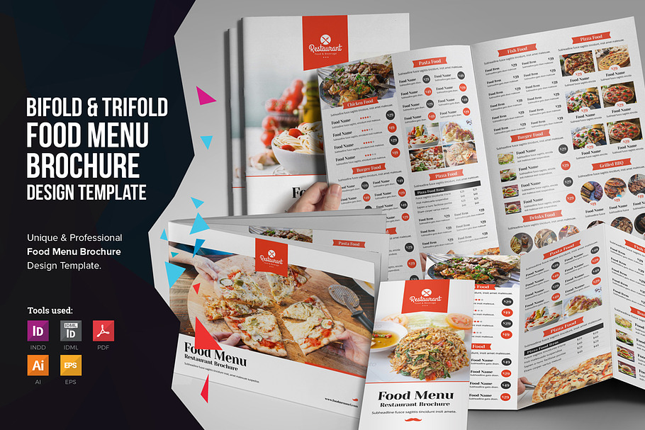 Food Menu Bifold-Trifold Brochure v2