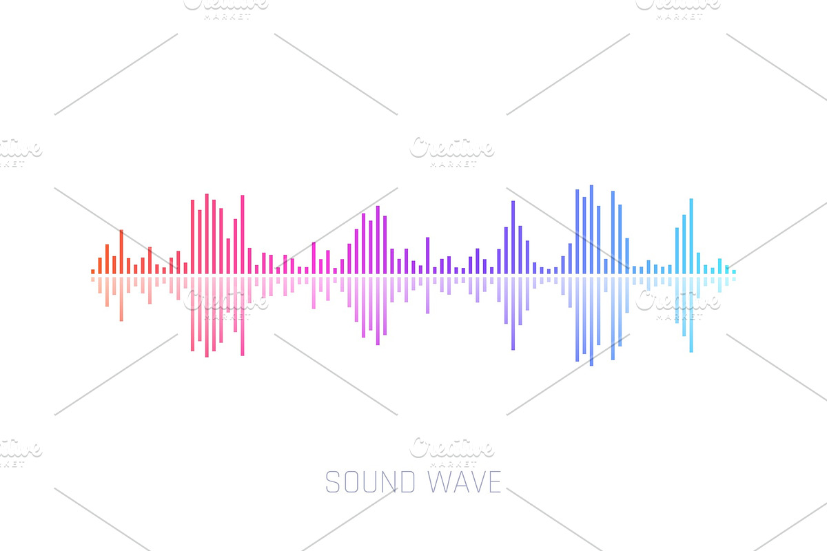 Vector Sound Wave. Colorful in Illustrations - product preview 8