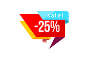 Up to 25 percent sale banner