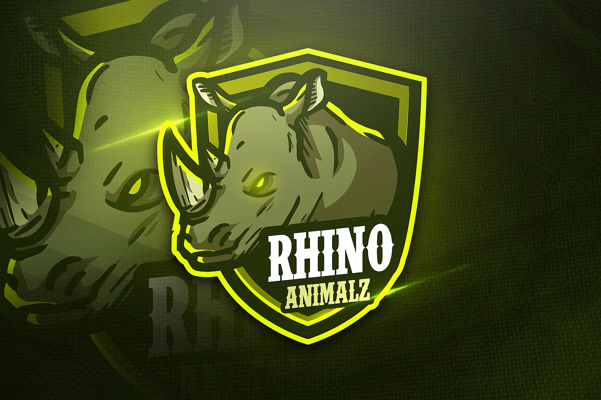 Rhino Animalz - Mascot & Esport Logo in Logo Templates - product preview 8