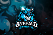 Buffalo Stronger -Mascot&Esport Logo