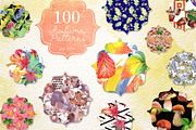 100 Autumn patterns JPG watercolor