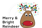 Merry & Bright Reindeer Illustration