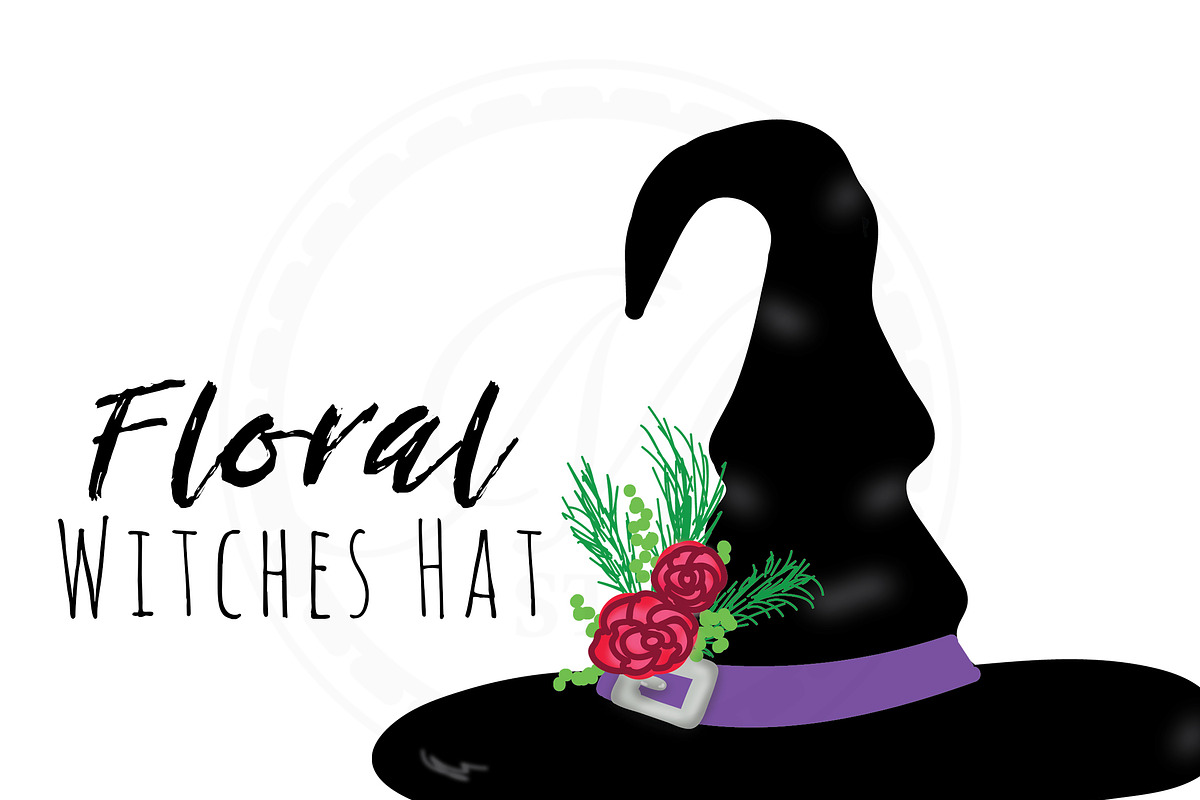 Floral Witches Hat in Illustrations - product preview 8