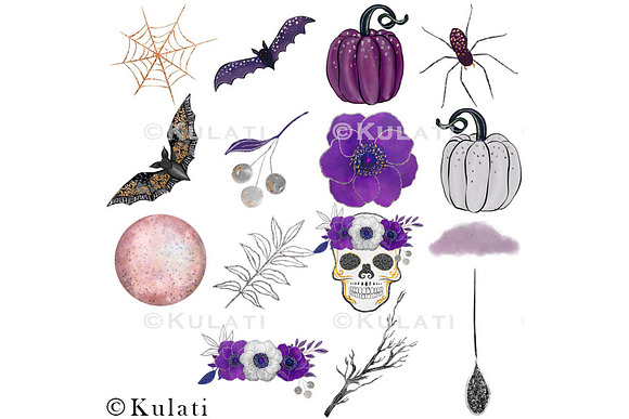 Halloween Clip Art / Graphics / PNGs in Illustrations - product preview 2