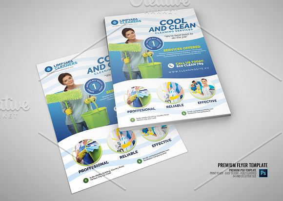 Commercial Cleaning Company Flyer in Flyer Templates - product preview 2