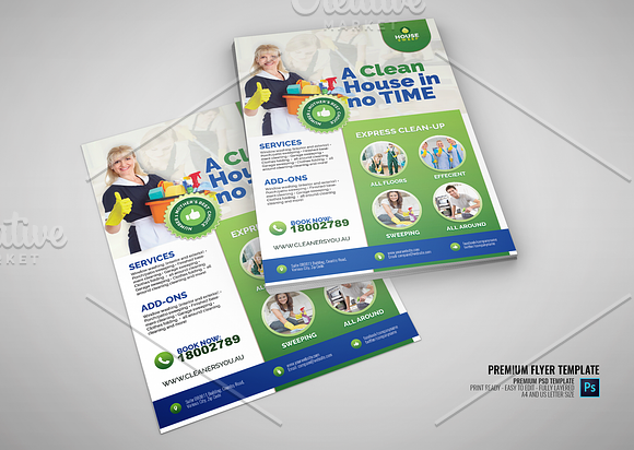 Commercial Cleaning Promo Flyer in Flyer Templates - product preview 2