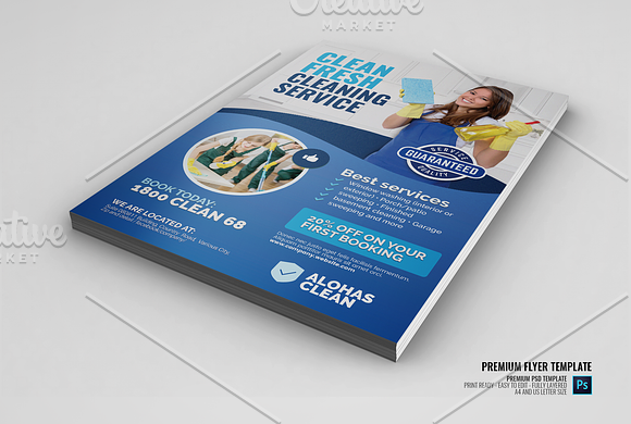 Commercial House Cleaning Services in Flyer Templates - product preview 2