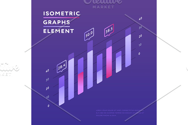 Vivid design of isometric chart