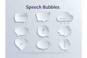 Set of shaped speech bubbles 