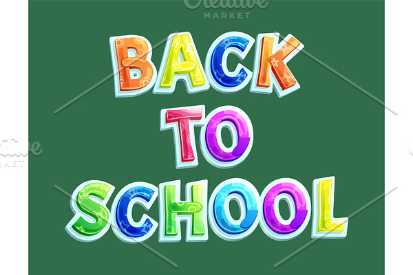 Back to school banner with title