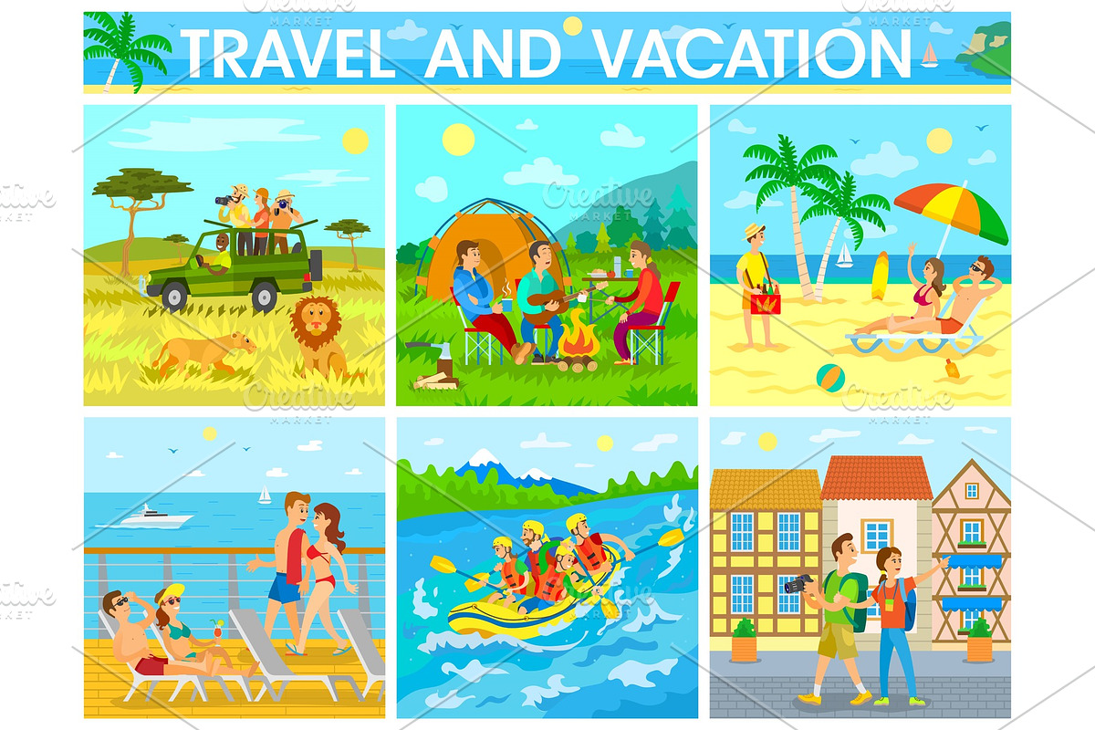 Travel and Vacation Colorful Vector in Illustrations - product preview 8