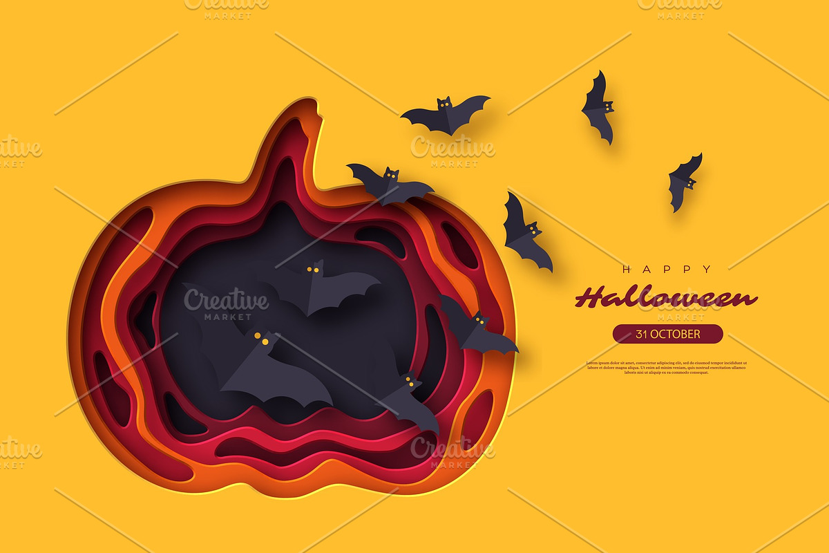 Halloween holiday background. Paper in Objects - product preview 8
