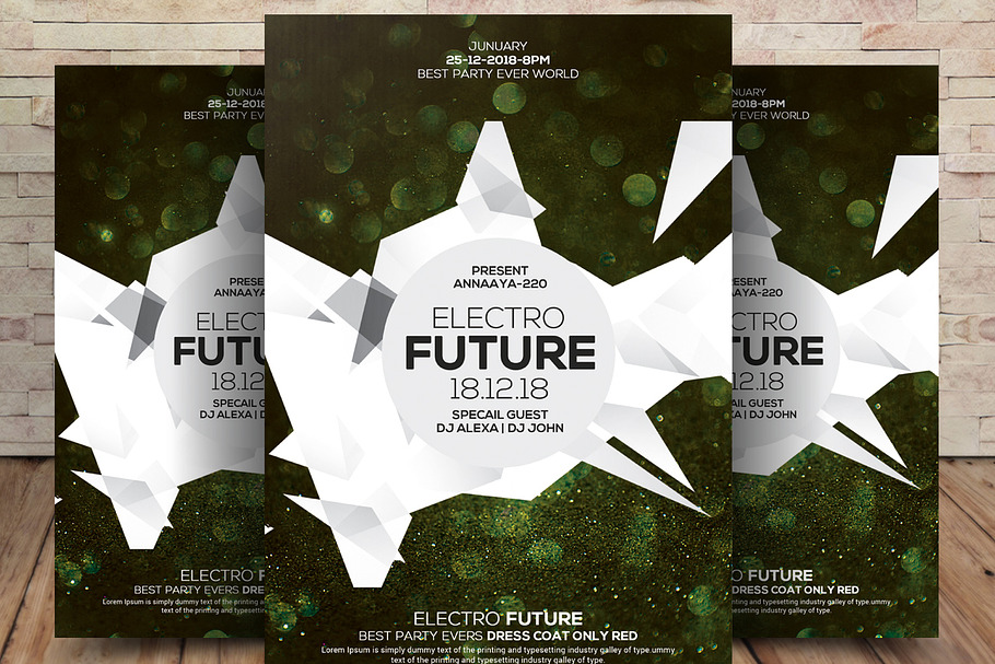 Future Electro Flyer in Flyer Templates - product preview 8