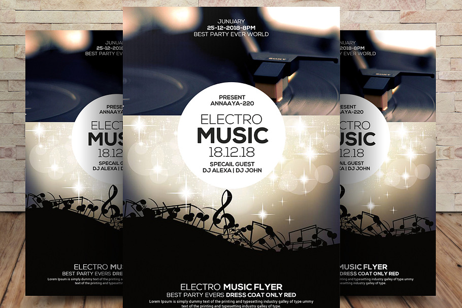 Electro Music Party Flyer