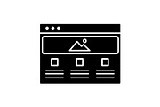 Web page template glyph icon