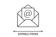 E-mail address linear icon