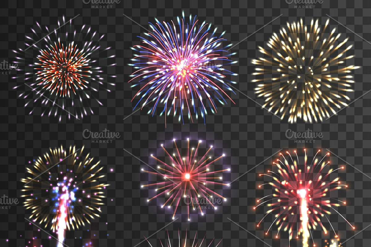 Festive patterned firework set in Icons - product preview 8