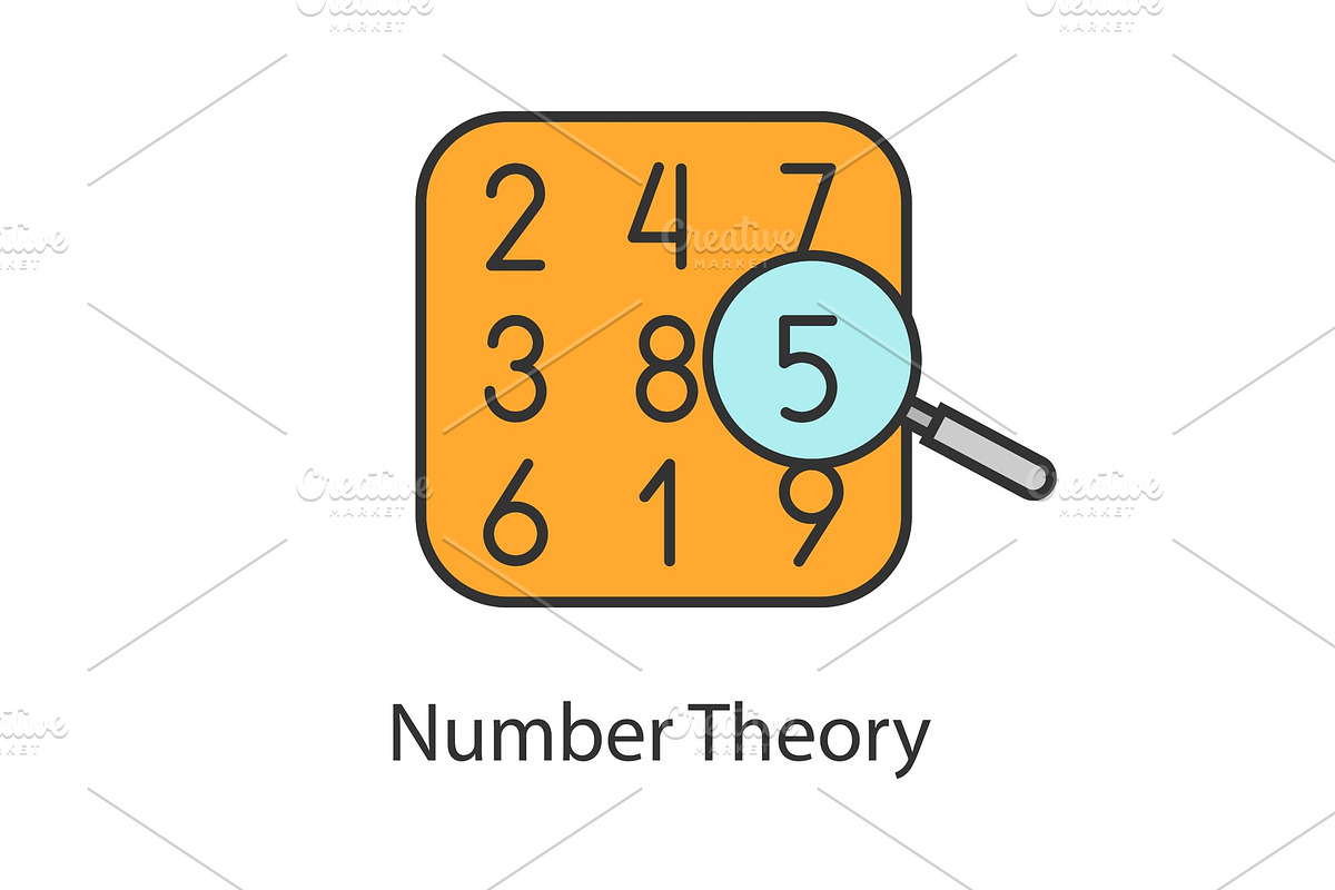Number theory color icon in Icons - product preview 8